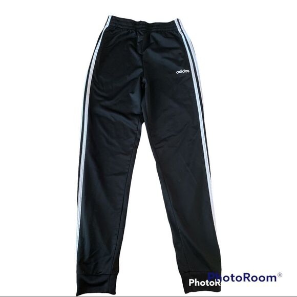 ⚡️ Adidas Black White Sweatpants Joggers ~ Size L (14/16) ⚡️ - Picture 2 of 4